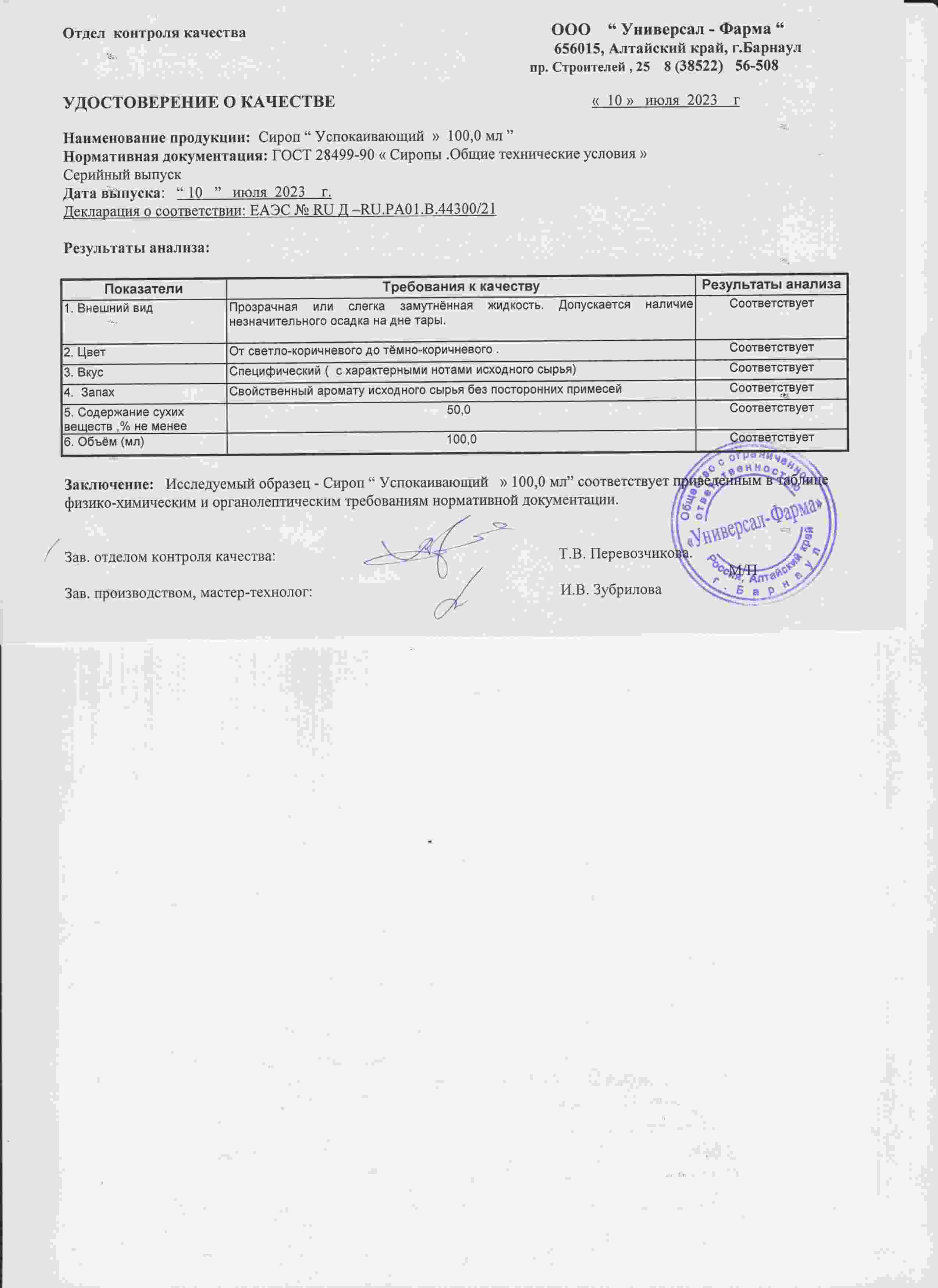 Паспорт №072023